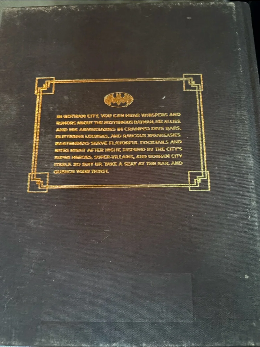 DC Gotham City Cocktails Cookbook - Black & Gold Hardcover